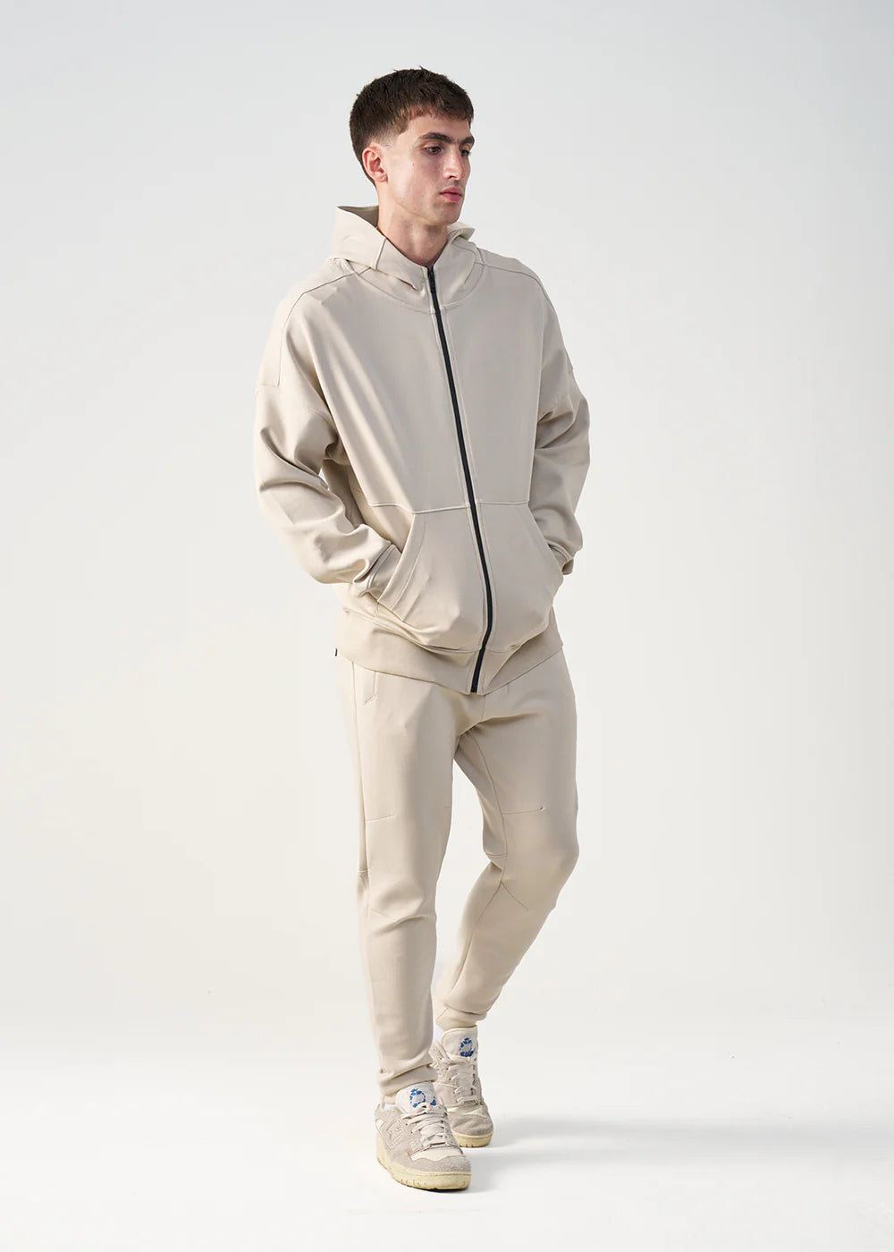 12 OZ Beige Tech Tracksuit