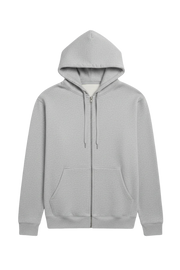 10 OZ Gray Heavyweight Zip-Up Hoodie