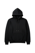 12 OZ Black Tight Fleece Hooded Sweatshirt