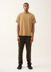 10 OZ Brown 3D Stitch Open Bottom Fleece Sweatpant