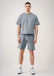 11 OZ Sage French Terry Garment Dye Raw Edge Short Set