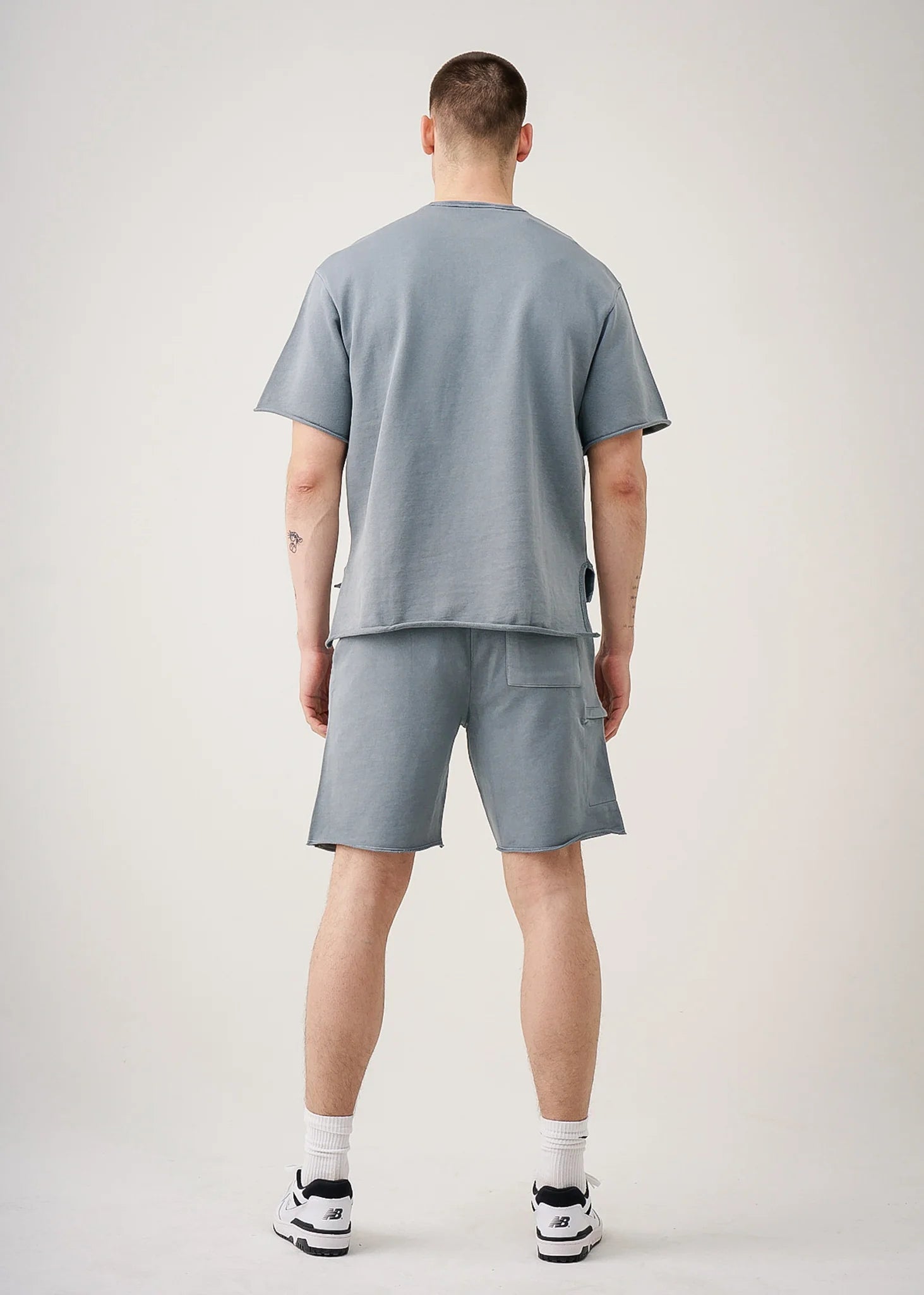 11 OZ Sage French Terry Garment Dye Raw Edge Short Set