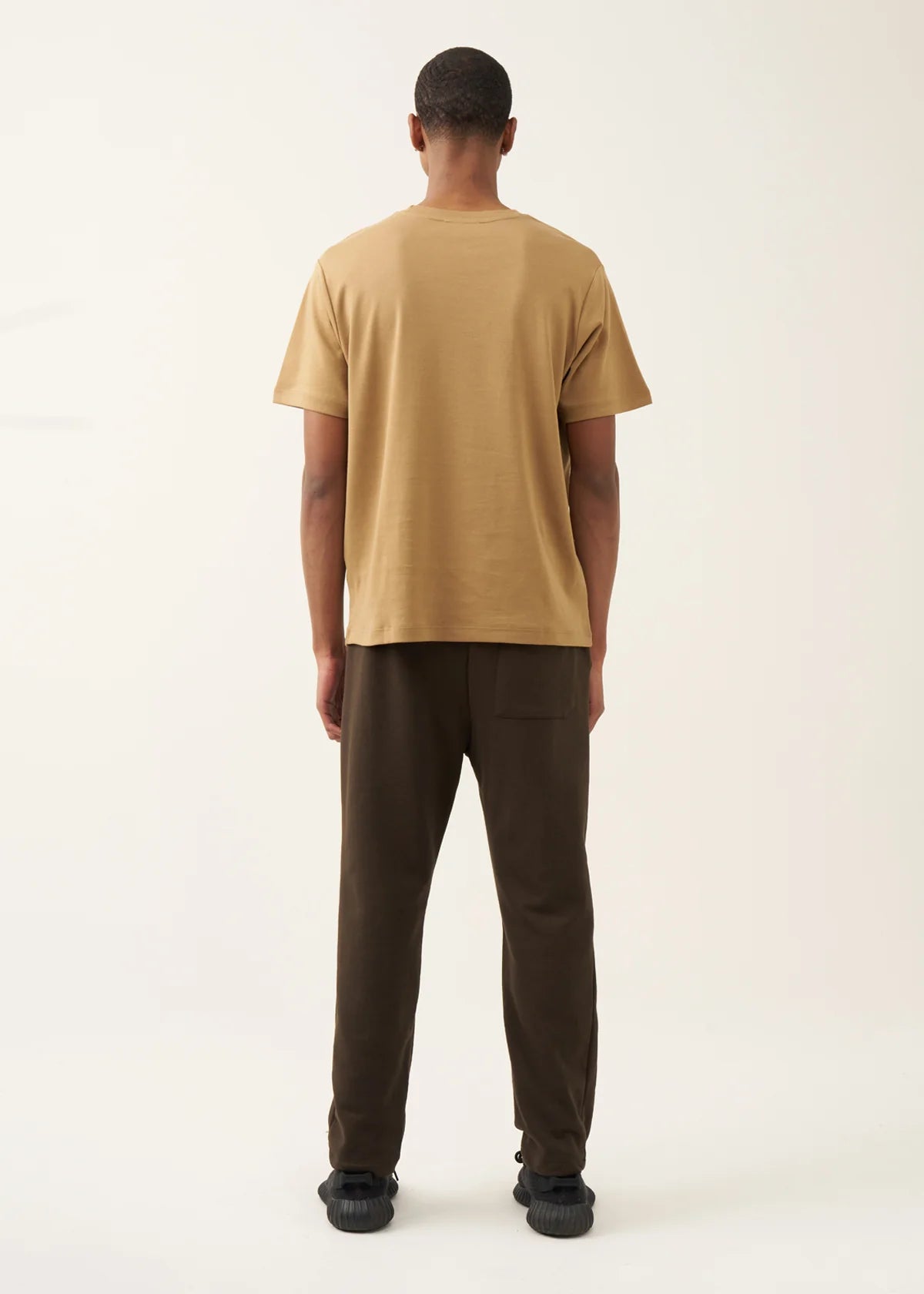 10 OZ Brown 3D Stitch Open Bottom Fleece Sweatpant