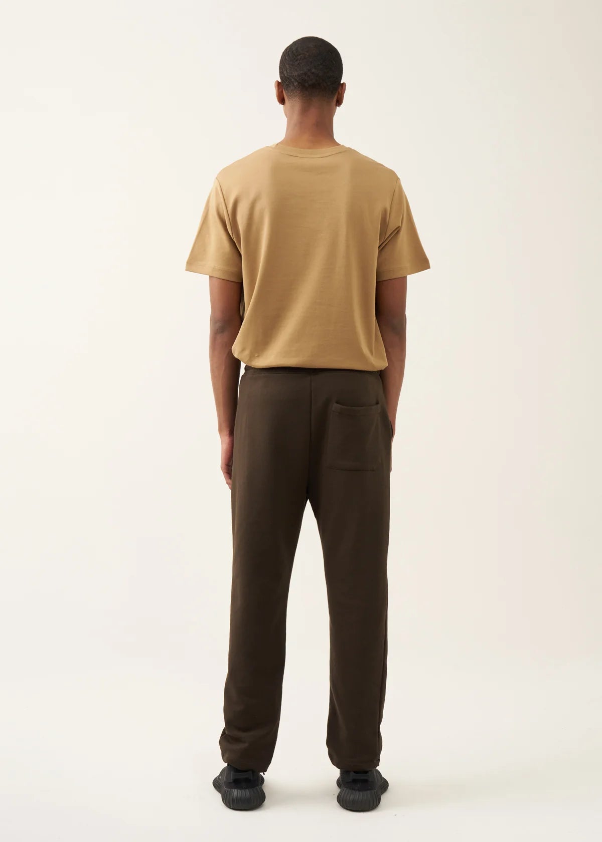 10 OZ Brown 3D Stitch Open Bottom Fleece Sweatpant