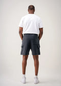 Black 12 Ounce Garment Dye Interlock Cargo Shorts