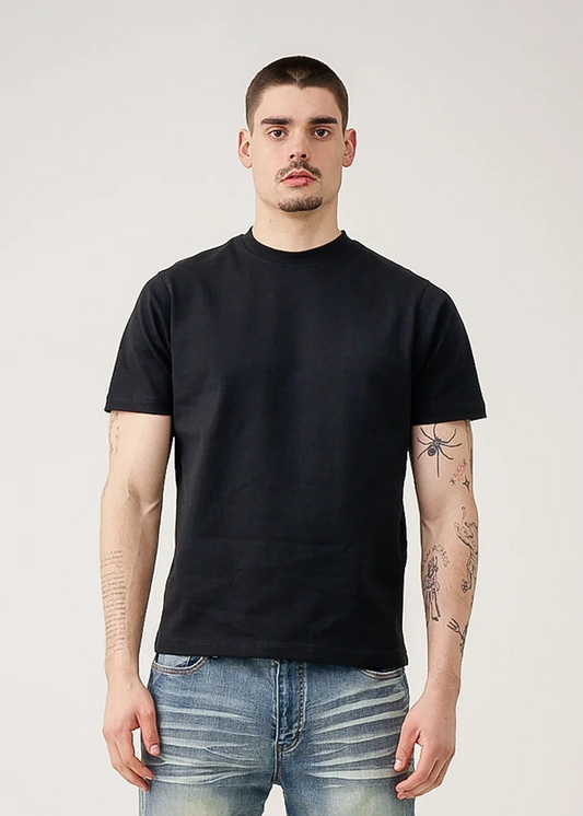 10 OZ Black Heavyweight Cotton T-Shirt
