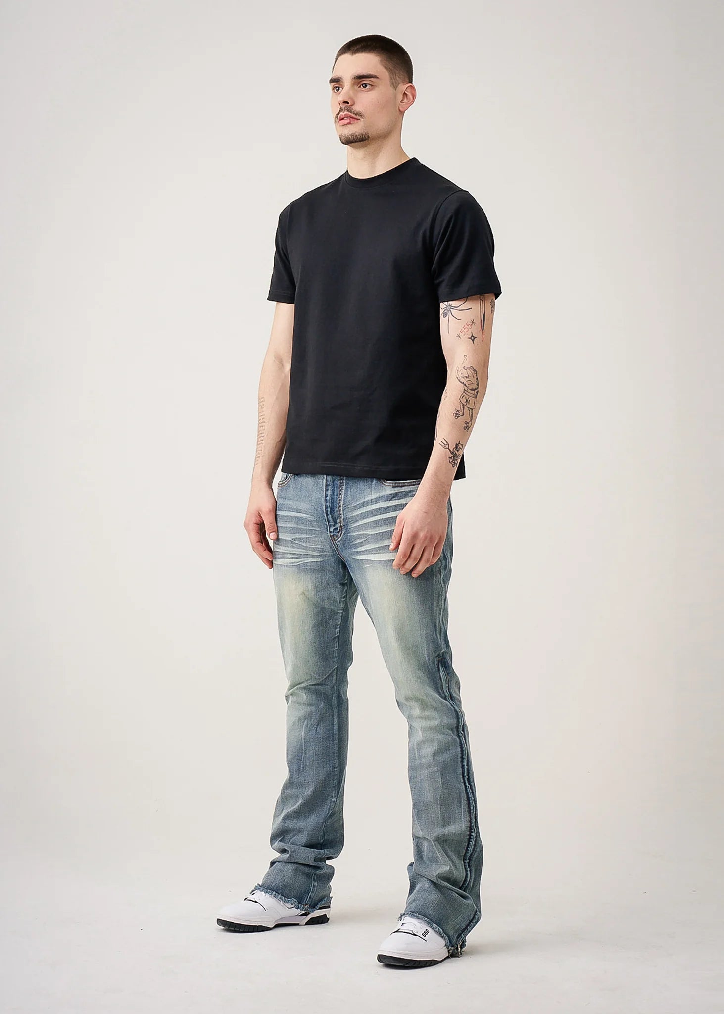 10 OZ Black Heavyweight Cotton T-Shirt