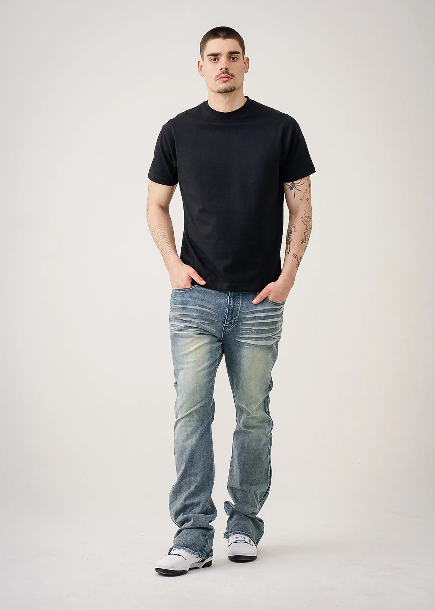 10 OZ Black Heavyweight Cotton T-Shirt