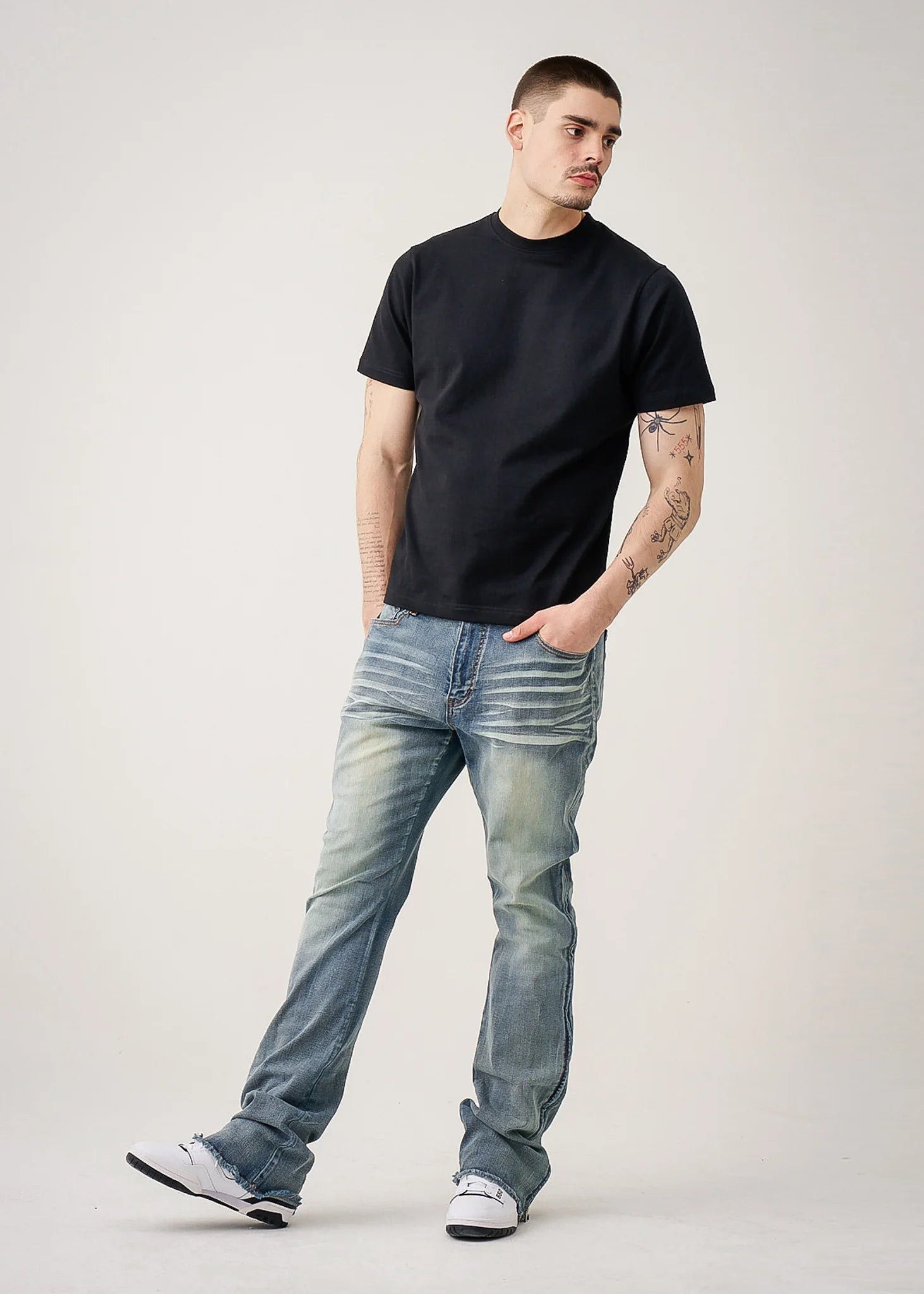 10 OZ Black Heavyweight Cotton T-Shirt