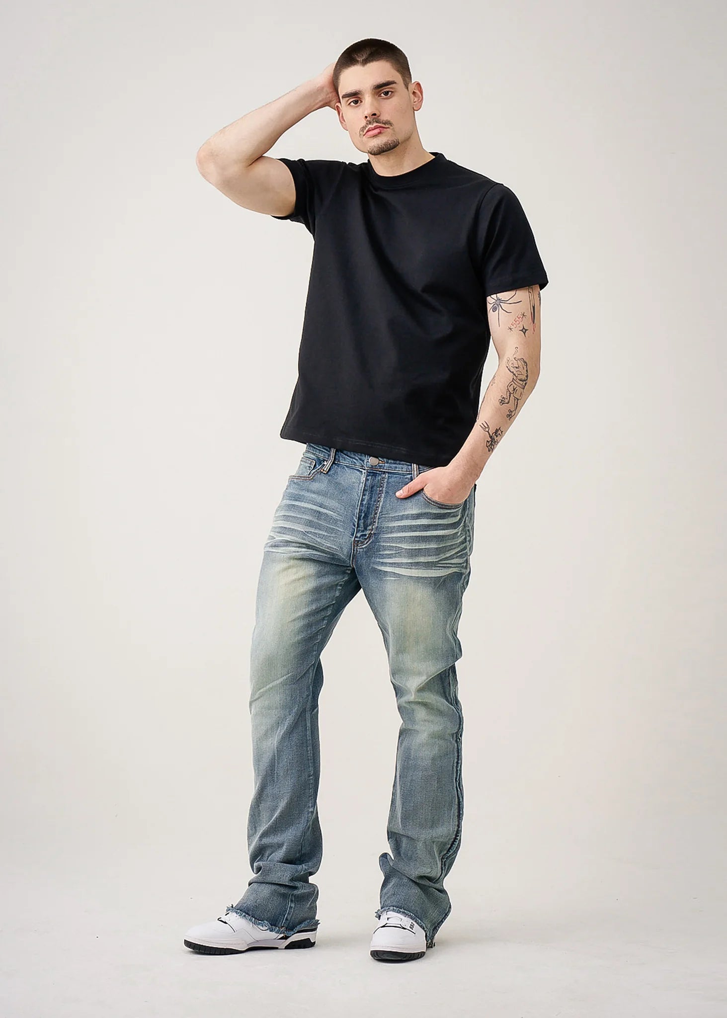 10 OZ Black Heavyweight Cotton T-Shirt