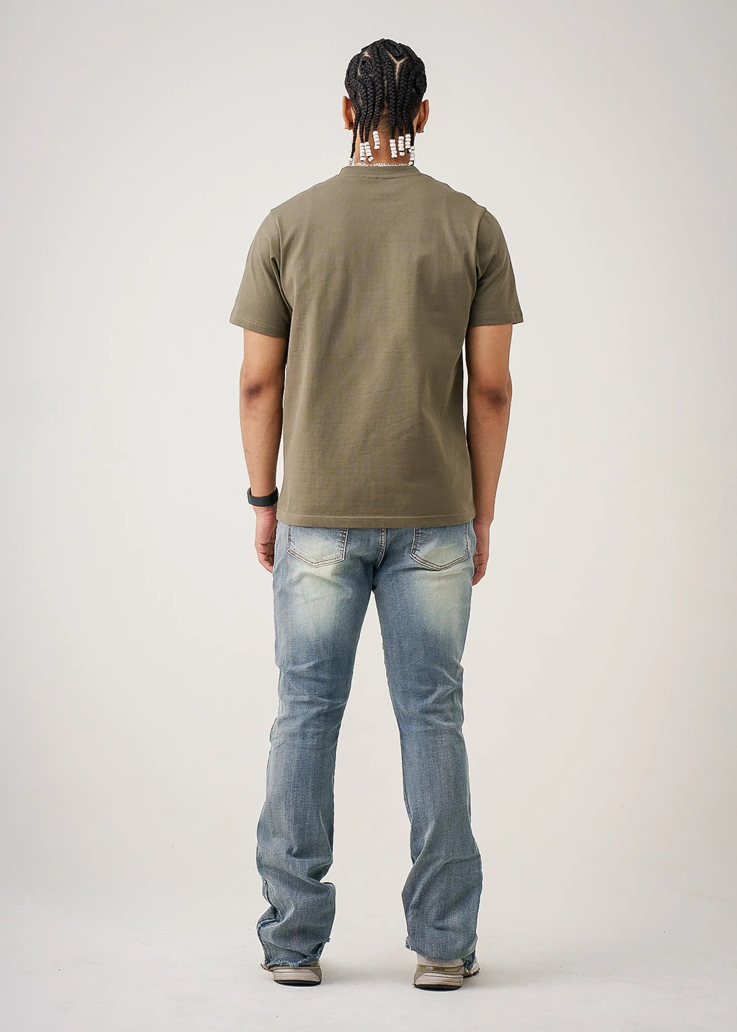 10 OZ Khaki Heavyweight Cotton T-Shirt