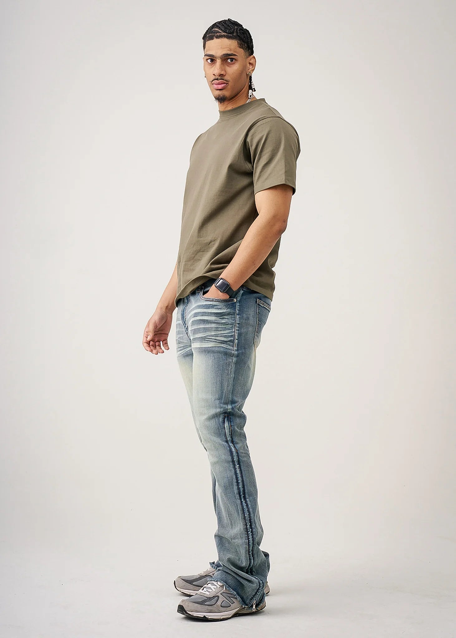 10 OZ Khaki Heavyweight Cotton T-Shirt