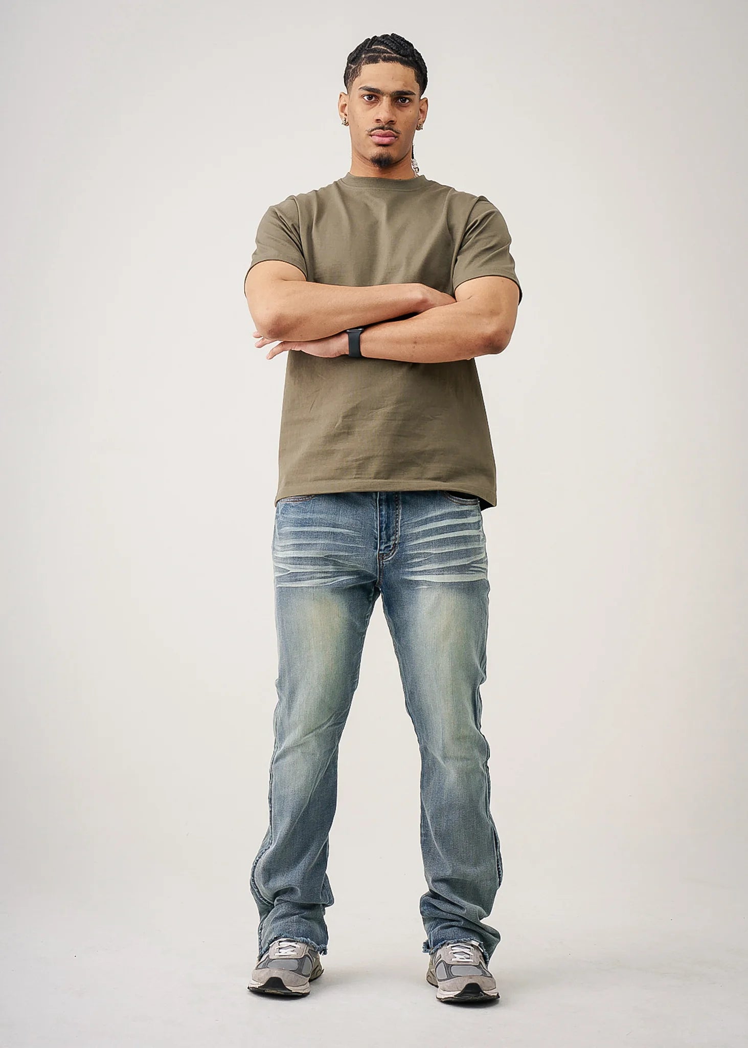 10 OZ Khaki Heavyweight Cotton T-Shirt