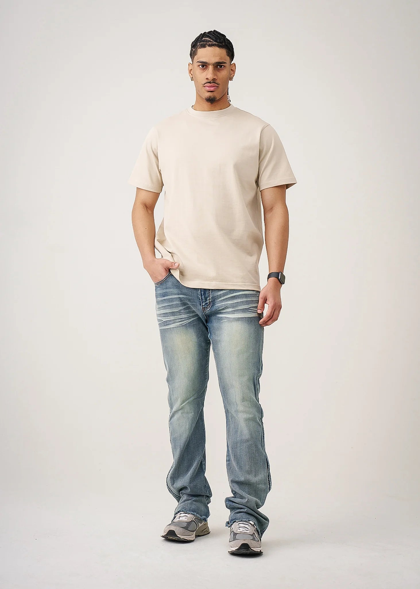 10 OZ Sand Heavyweight Cotton T-Shirt