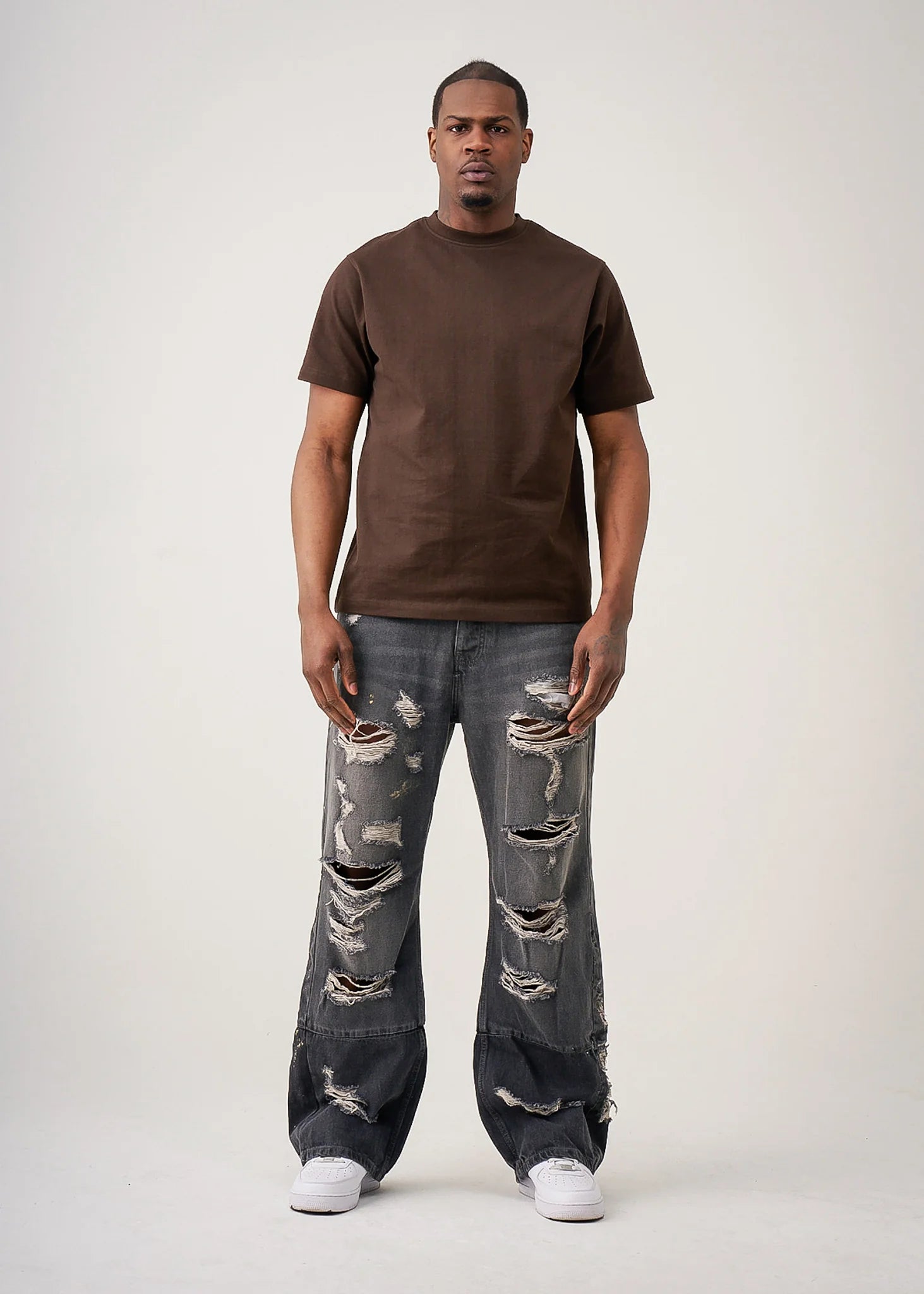 10 OZ Brown Heavyweight Cotton T-Shirt