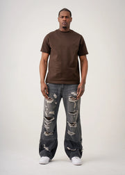 10 OZ Brown Heavyweight Cotton T-Shirt