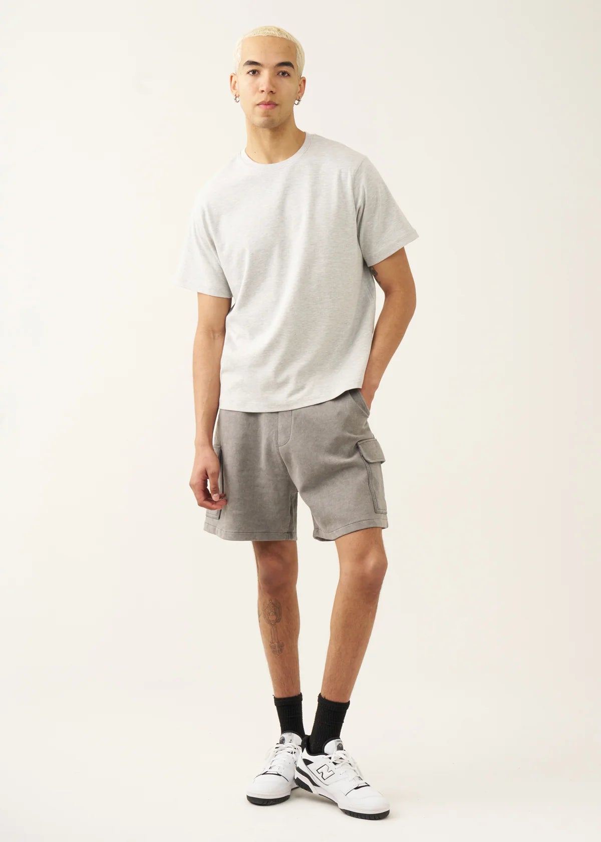 7 OZ Gray Premium Interlock T-shirt