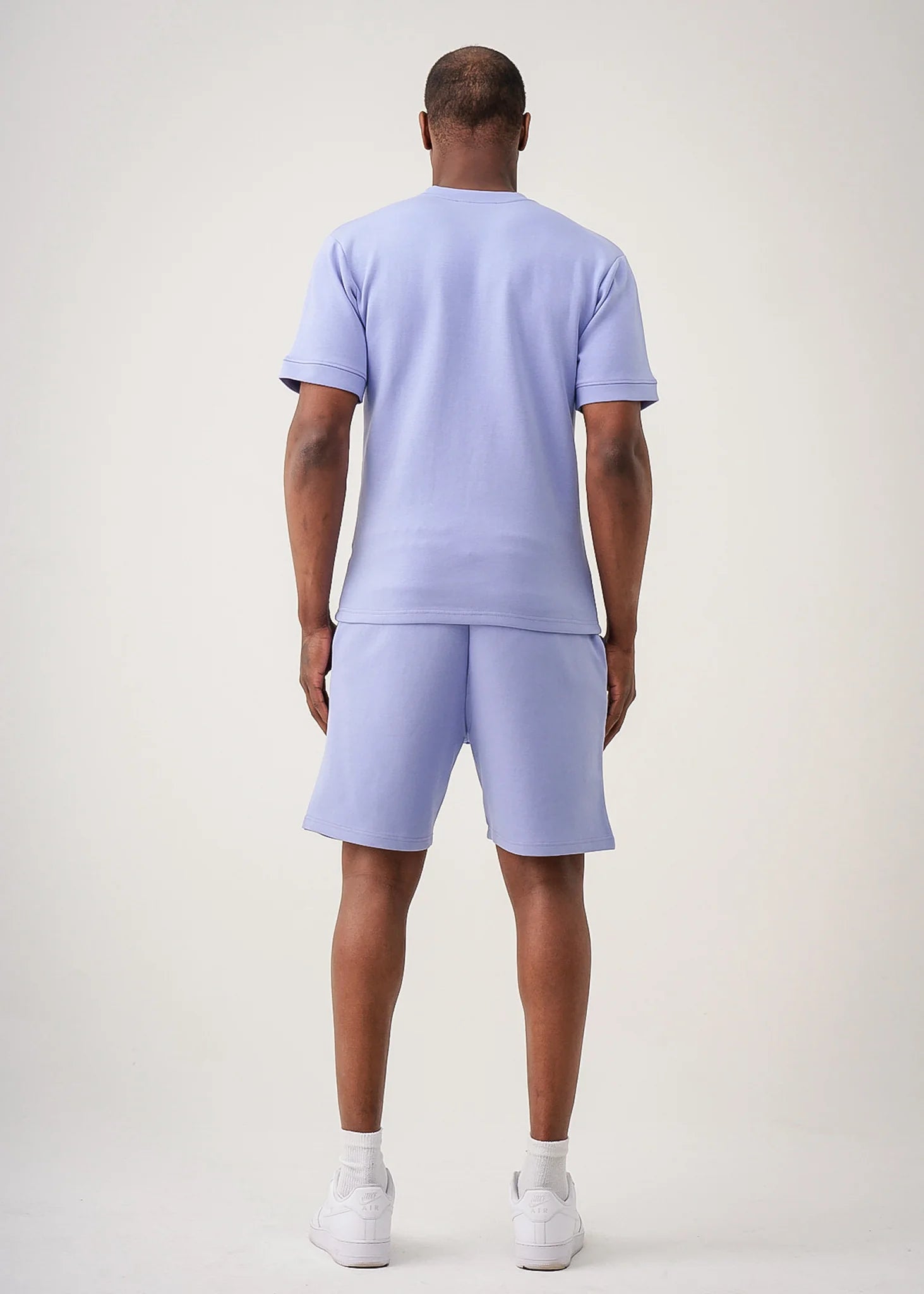 12 OZ Lilac Heatguard Interlock Lycra T-Shirt Short Set