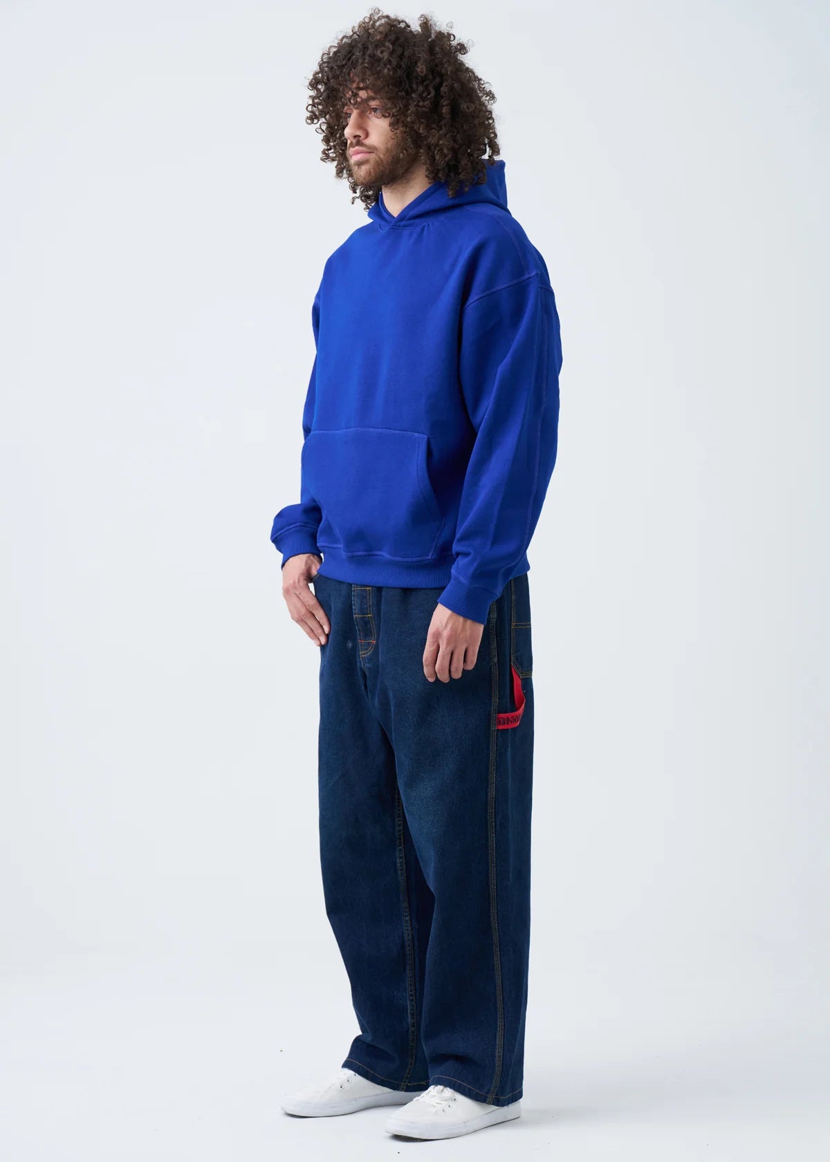 14 OZ Blue Oversized Urban Hoodie