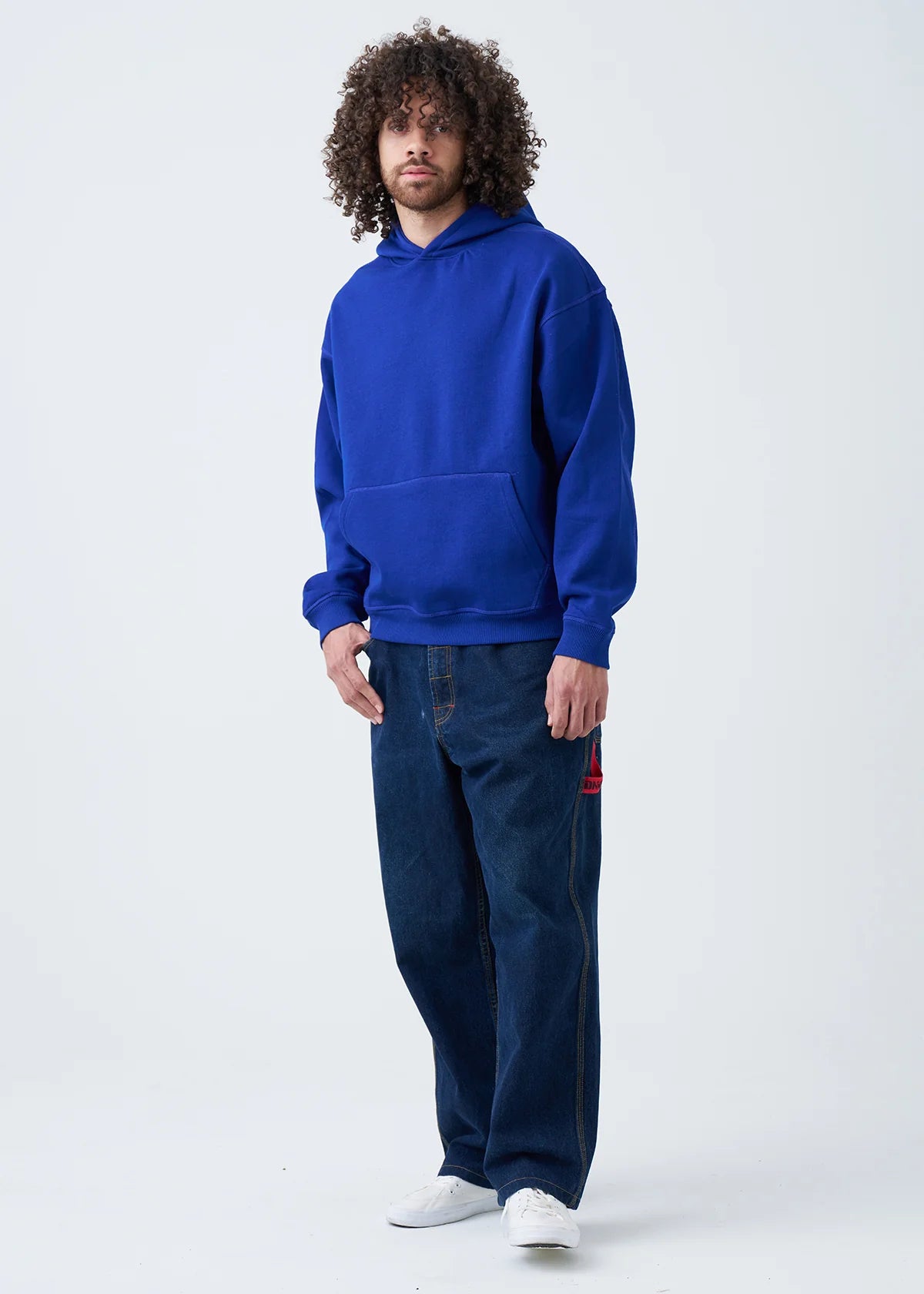 14 OZ Blue Oversized Urban Hoodie