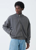 600 GSM Shadow Mock Neck Oversized Drop Shoulder Garment Dyed Jacket