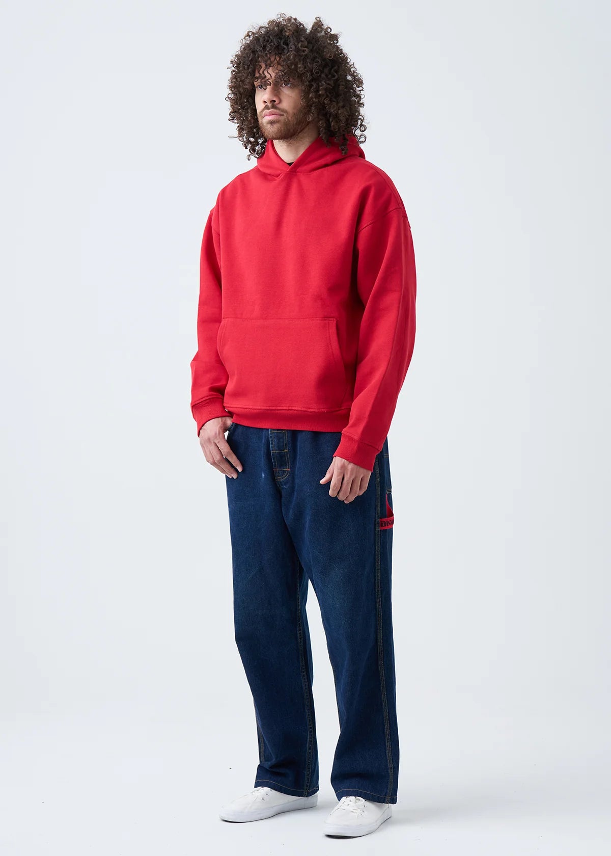 14 OZ Red Oversized Urban Hoodie