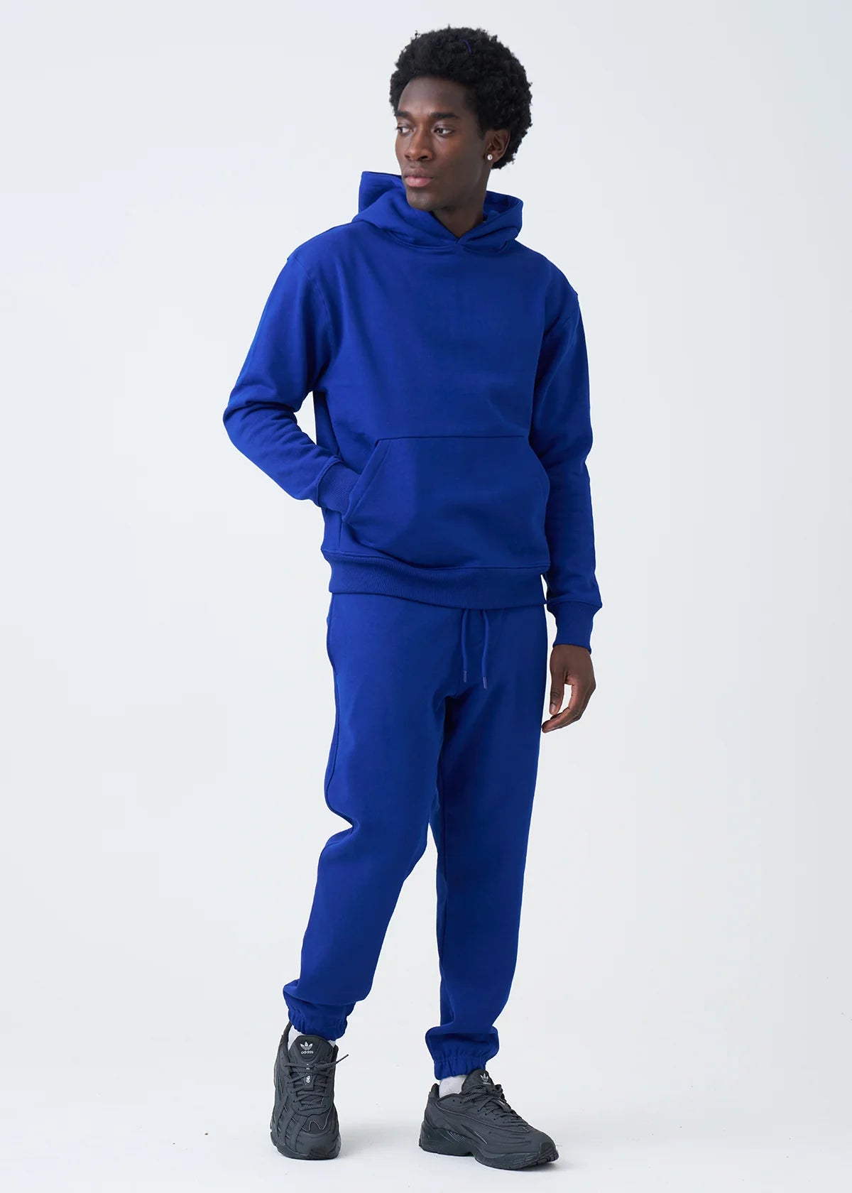 14 OZ Blue Heavyweight Fleece Sweatsuit