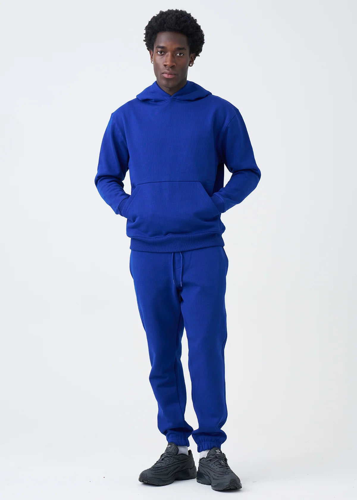 14 OZ Blue Heavyweight Fleece Sweatsuit