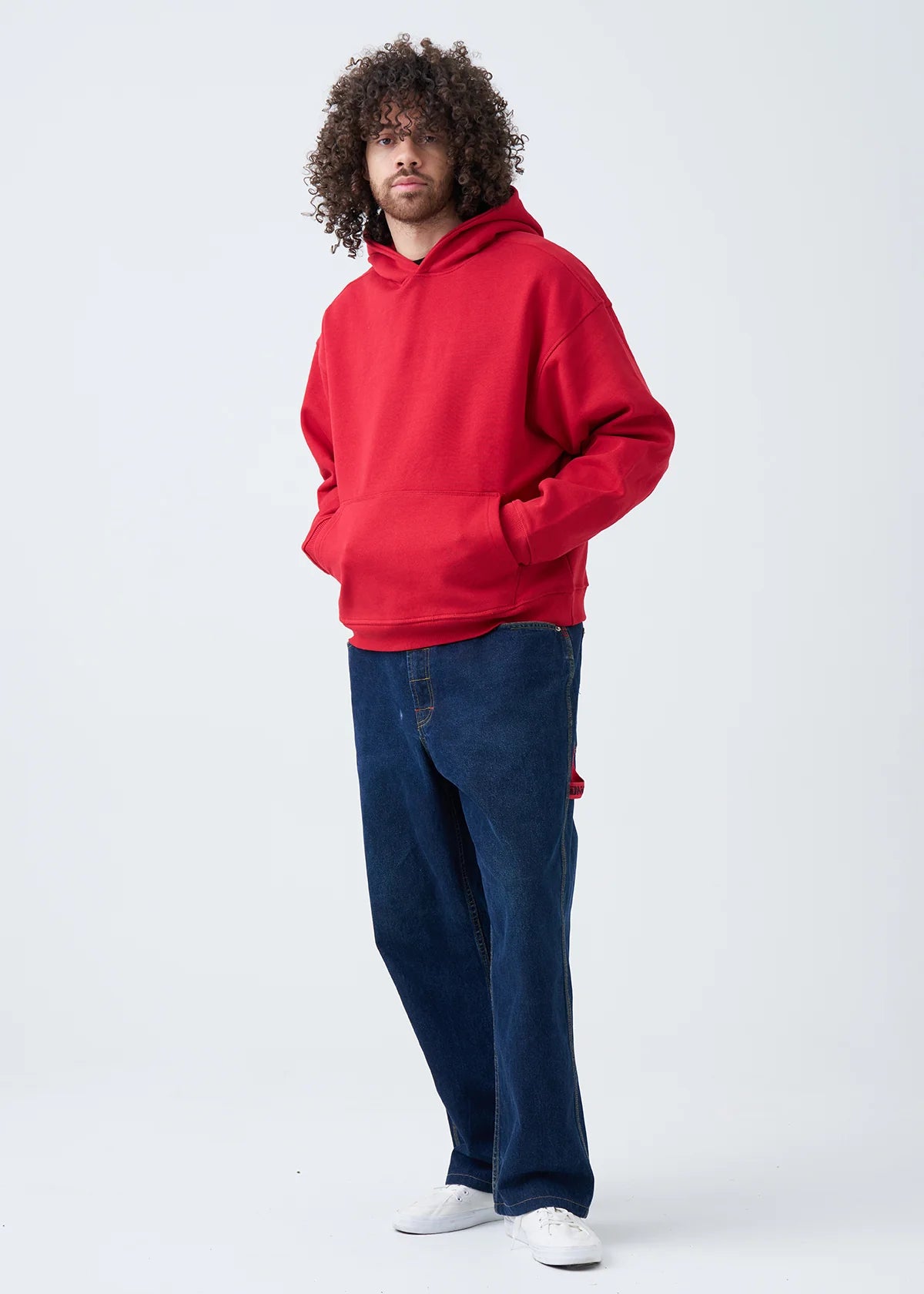 14 OZ Red Oversized Urban Hoodie