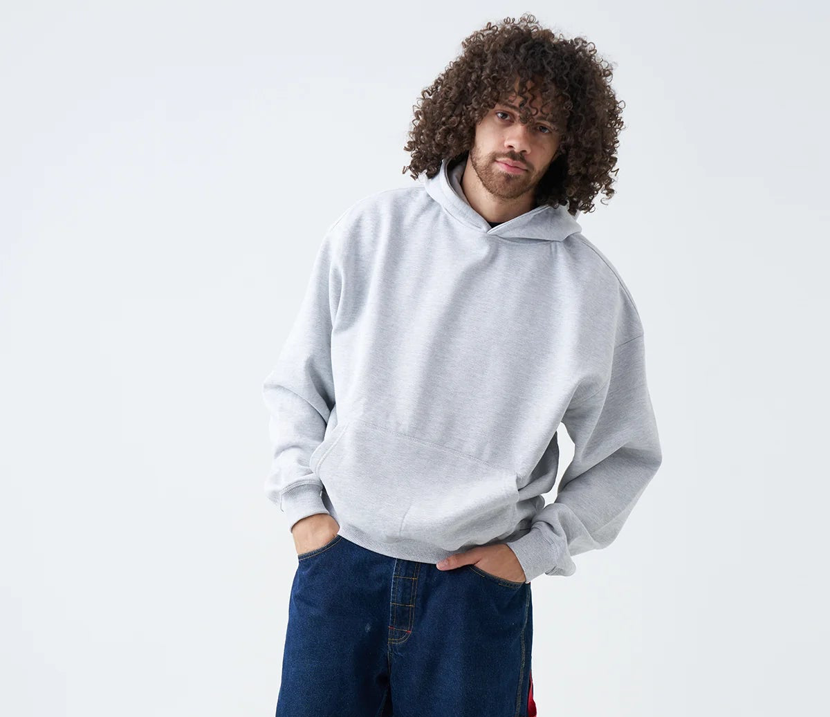 14 OZ Gray Oversized Urban Hoodie