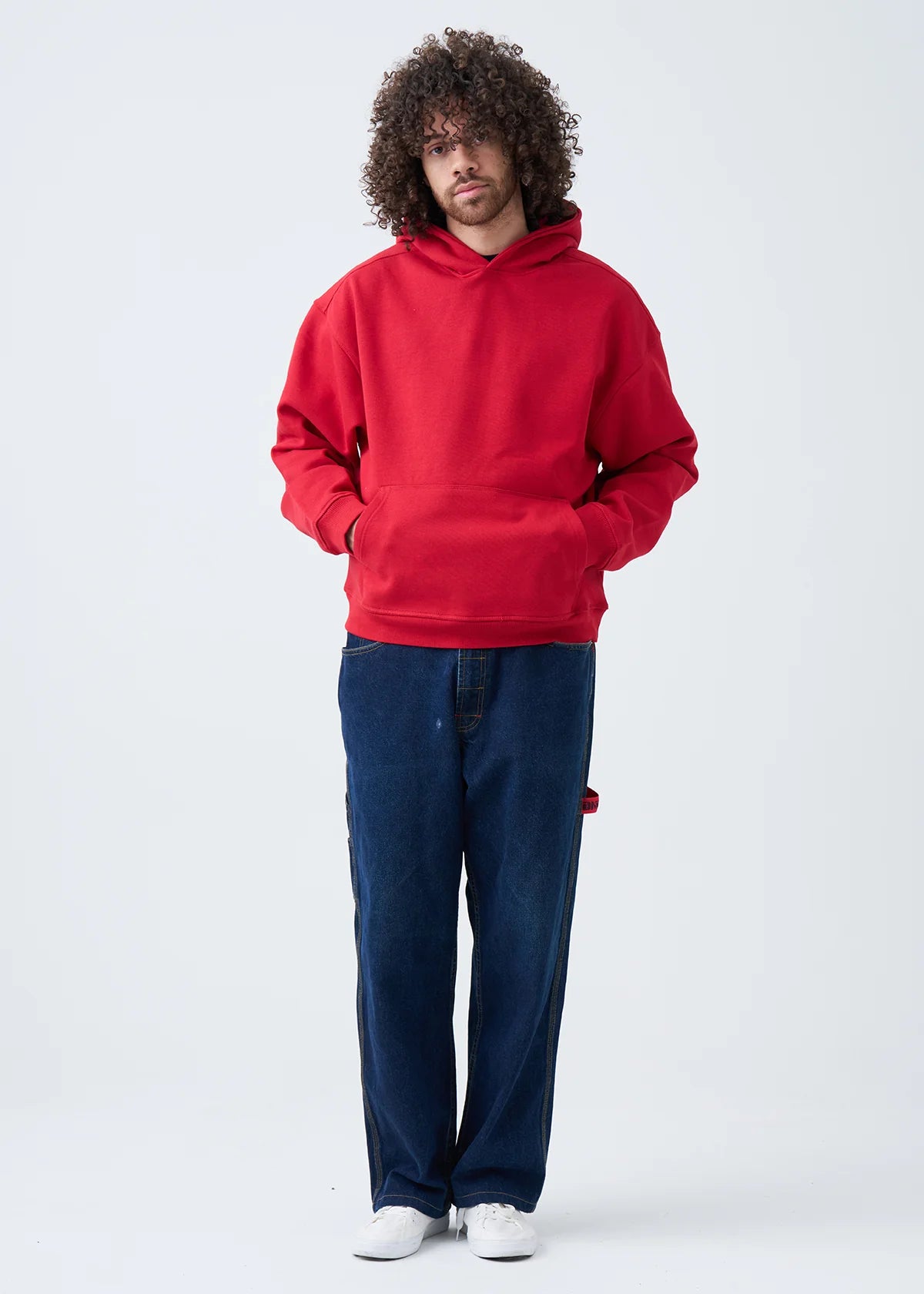 14 OZ Red Oversized Urban Hoodie