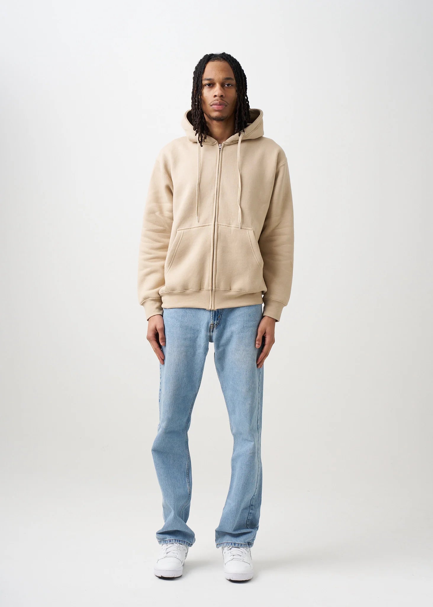 10 OZ Sand Heavyweight Zip-Up Hoodie