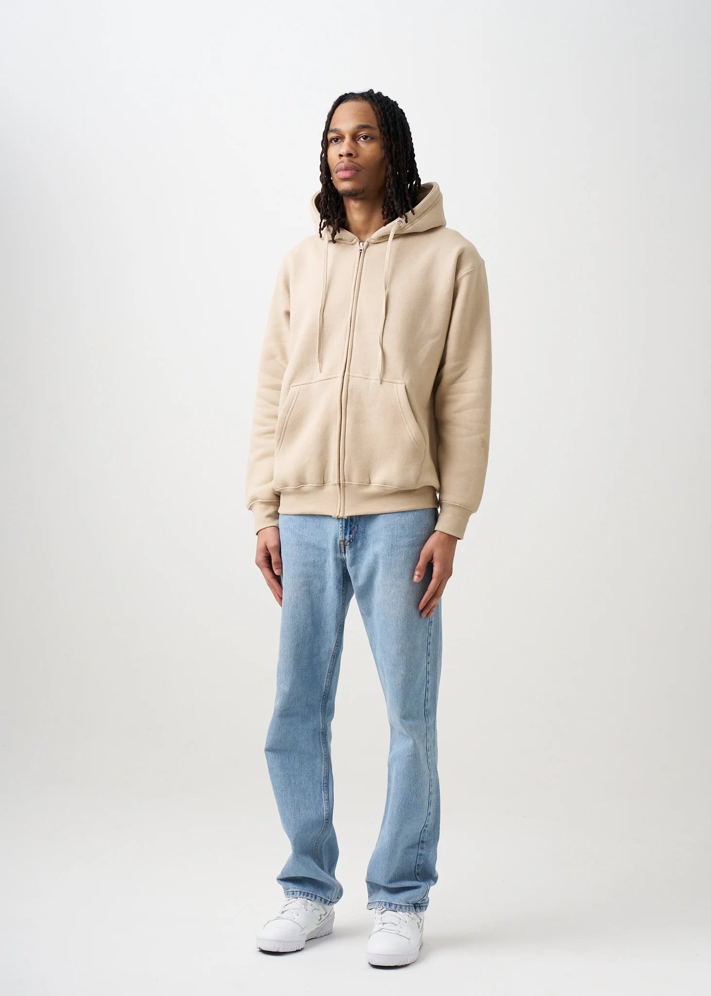 10 OZ Sand Heavyweight Zip-Up Hoodie
