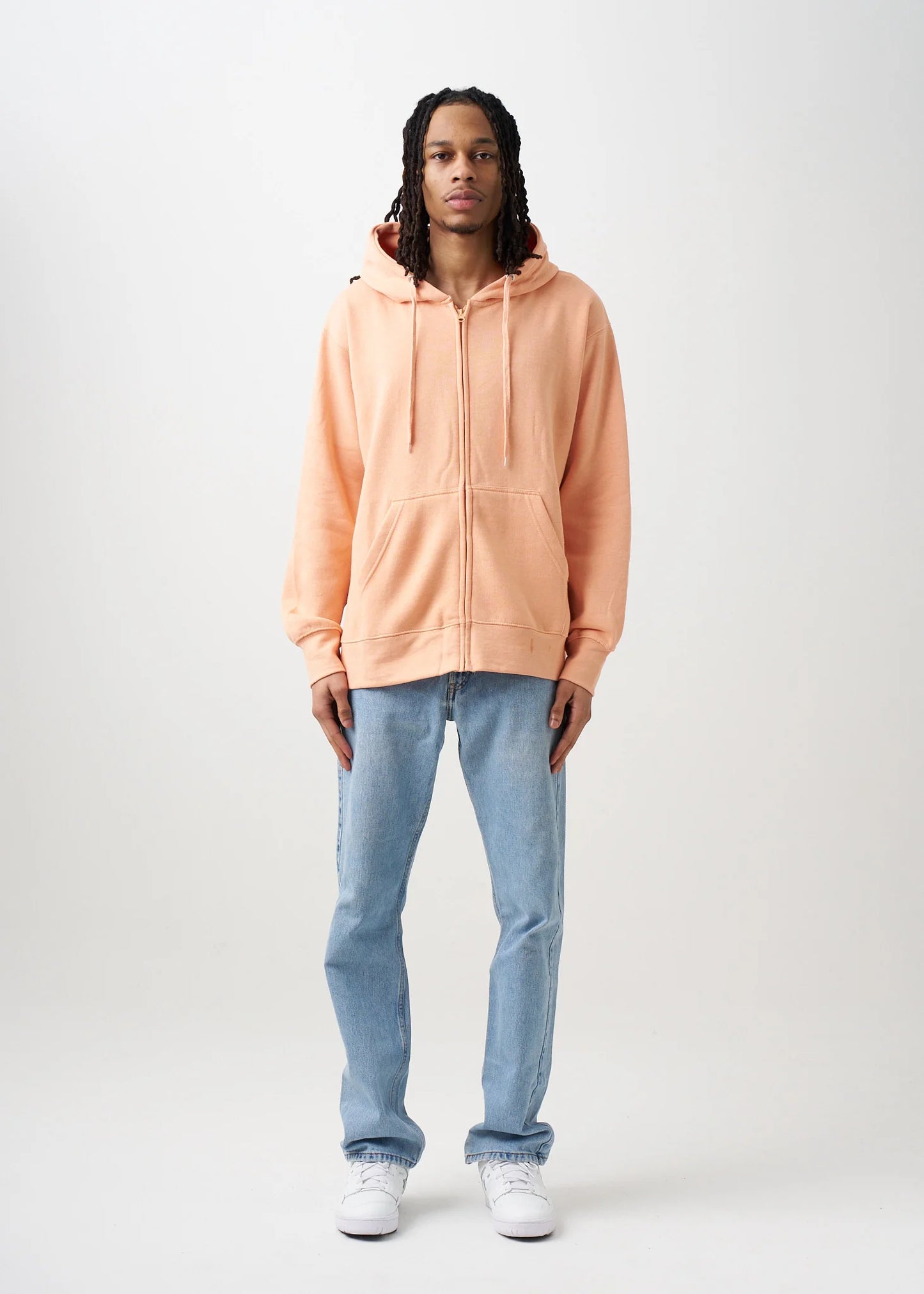 Peach Heavy Blend Zip-Up Fleece Hooded SweatShirt