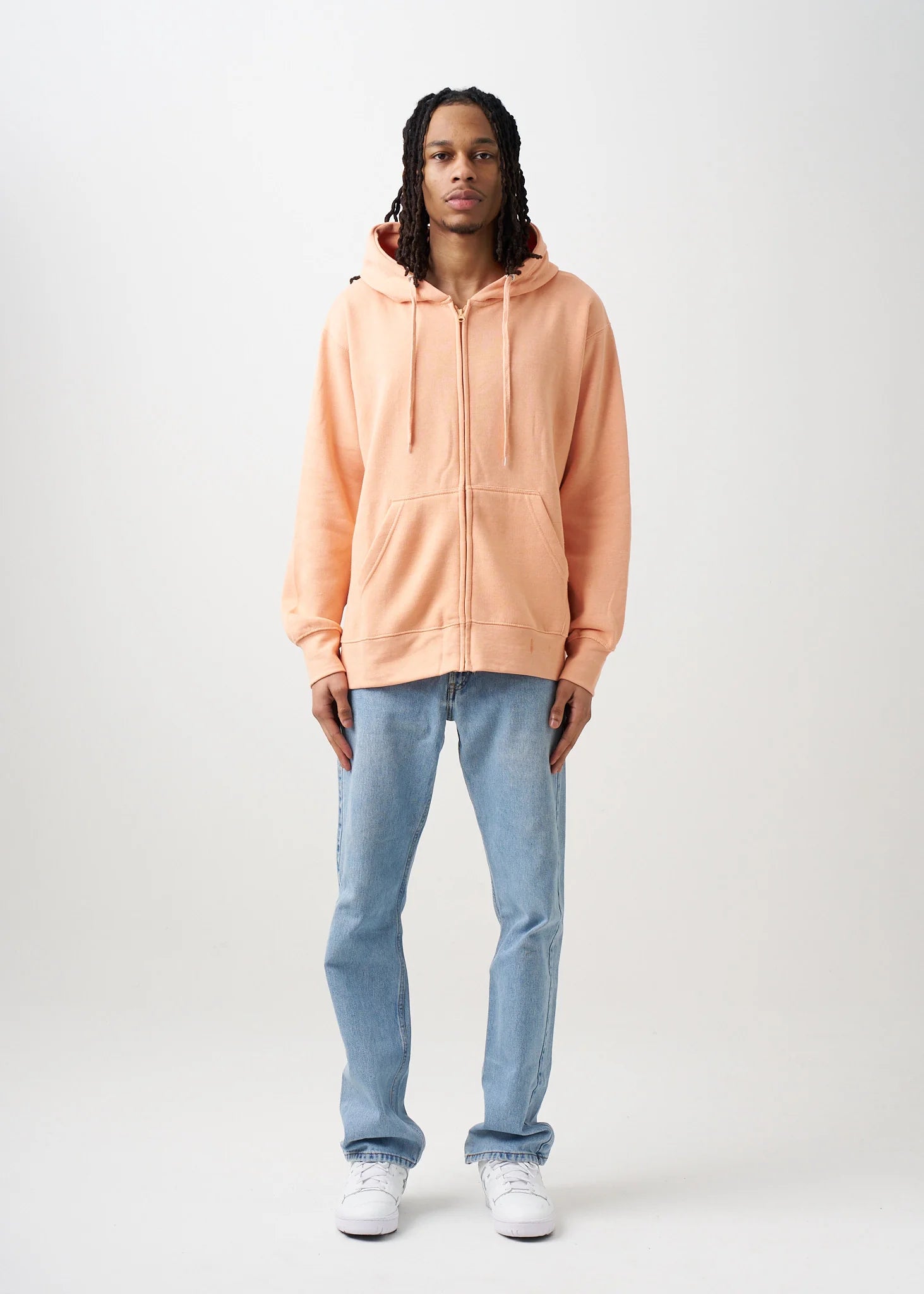 10 OZ Peach Heavyweight Zip-Up Hoodie