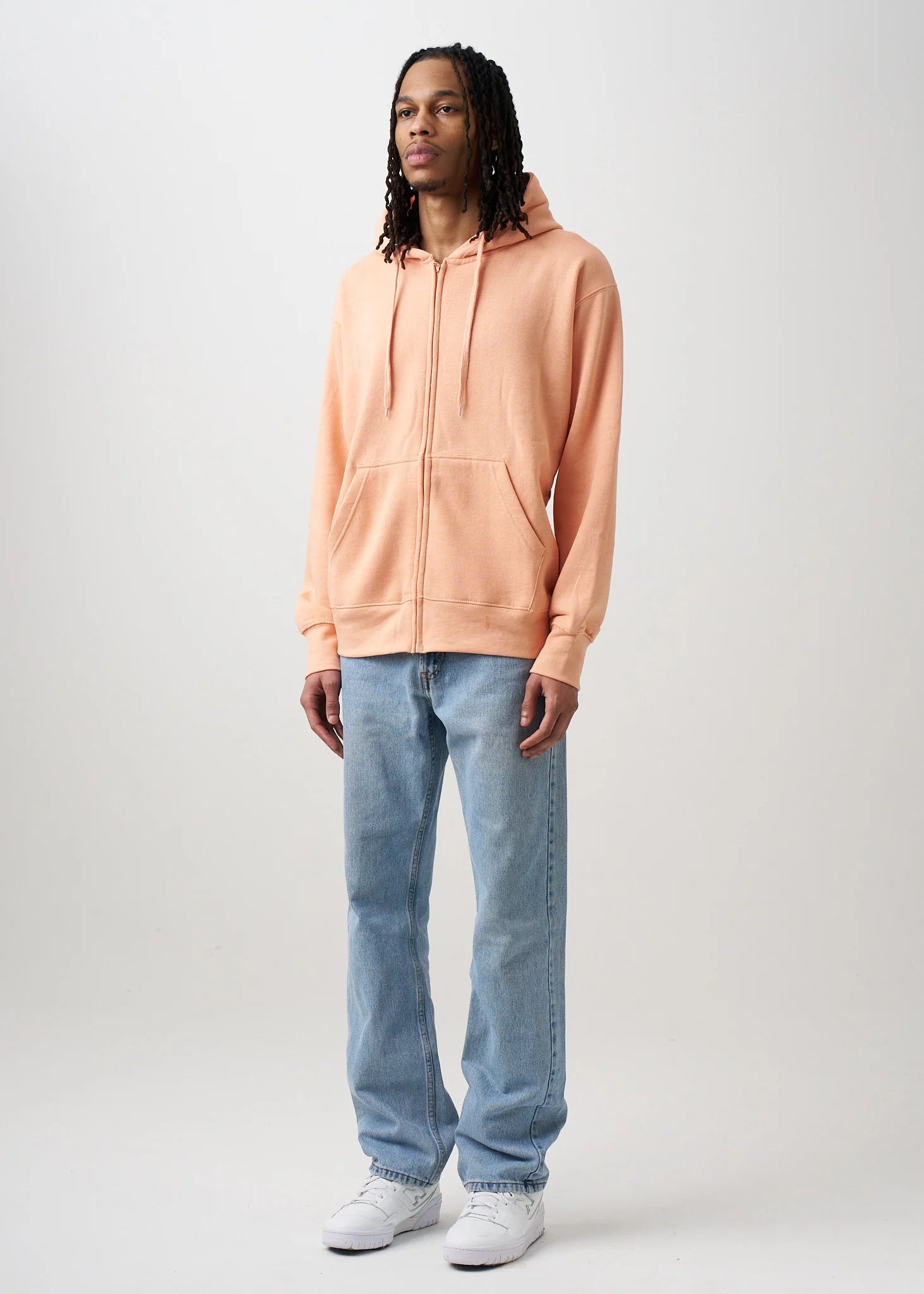 10 OZ Peach Heavyweight Zip-Up Hoodie