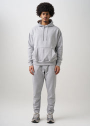 12 OZ Gray Garment Wash Premium Fleece Sweatsuit