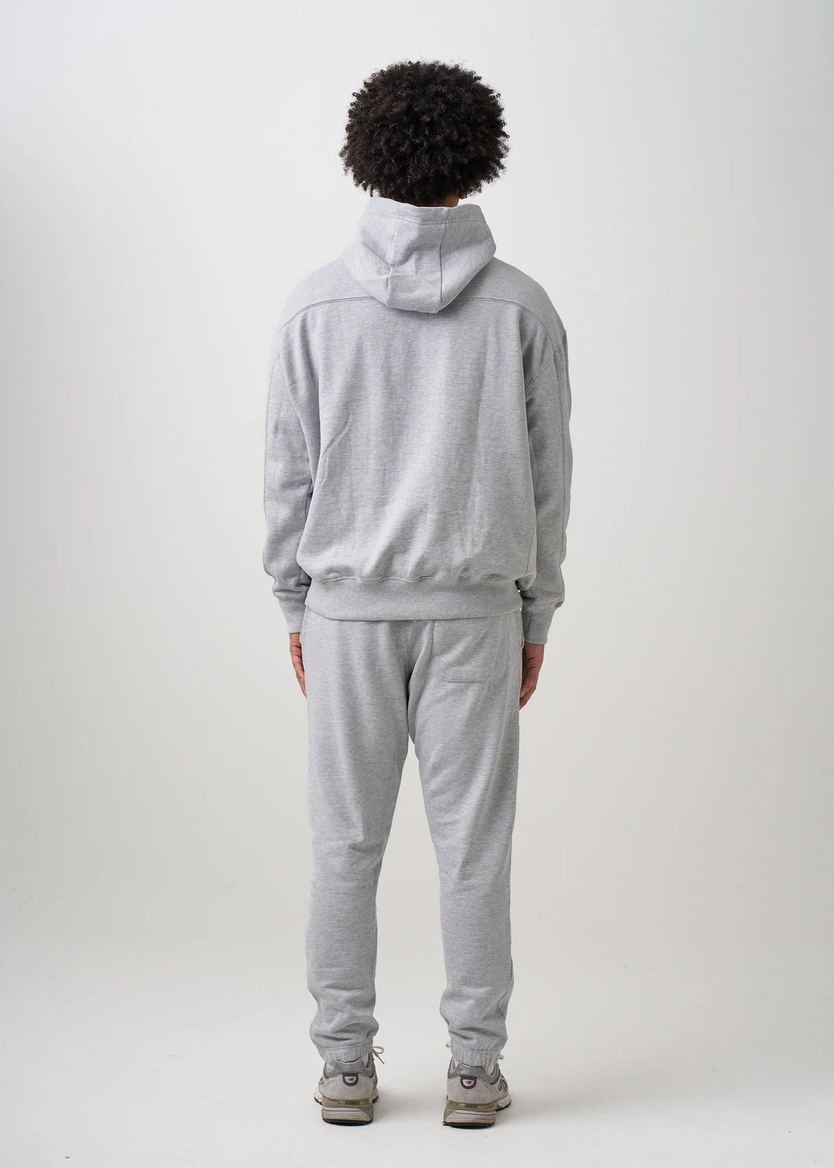 12 OZ Gray Garment Wash Premium Fleece Sweatsuit