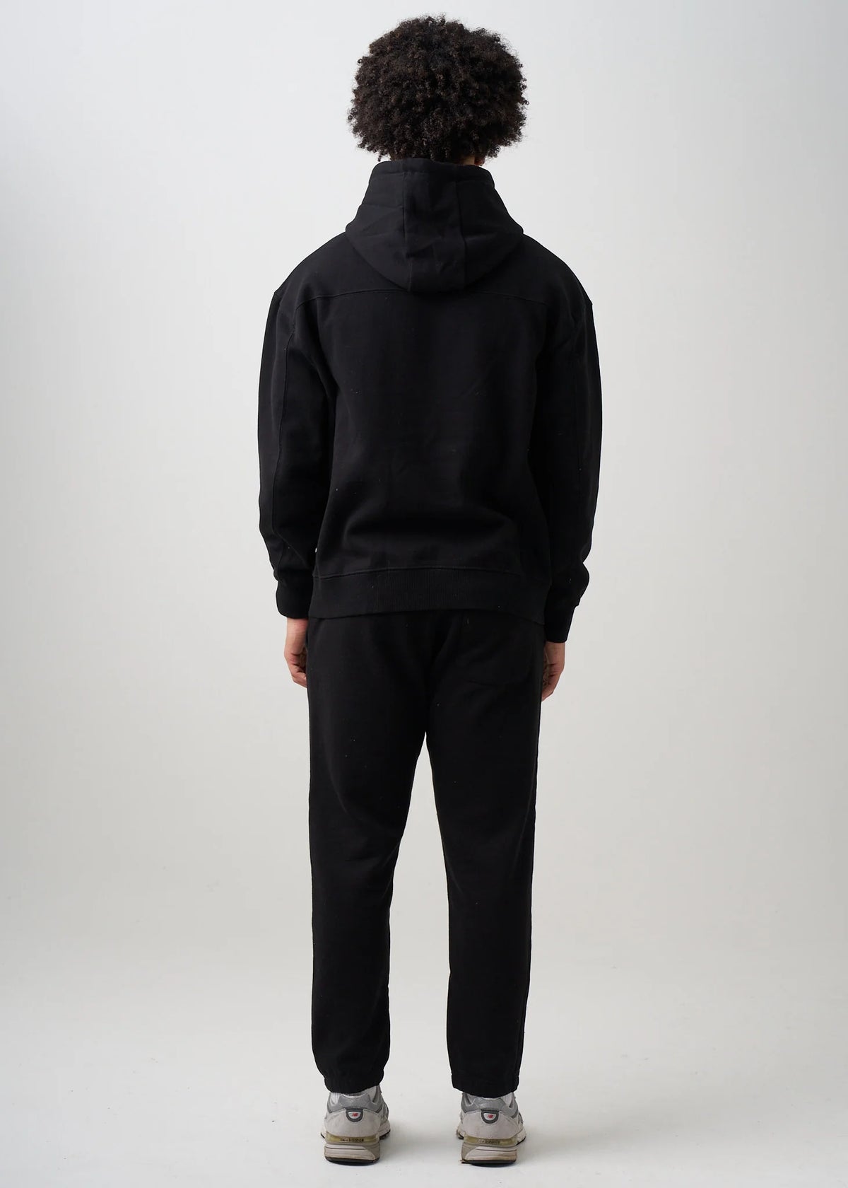 12 OZ Black Garment Wash Premium Fleece Sweatsuit