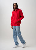 Red Heavy Blend Zip-Up Fleece Hooded SweatShirt