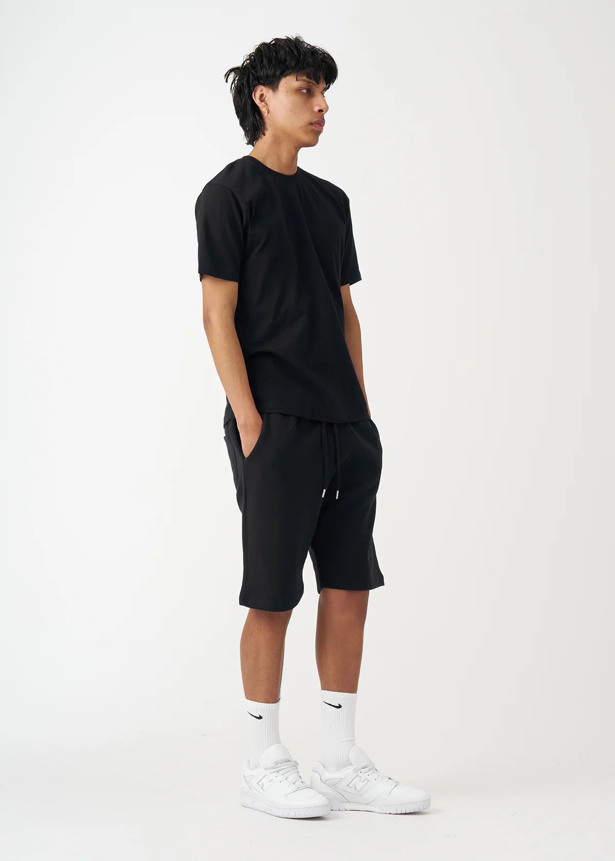 Black T-Shirt and Short Set