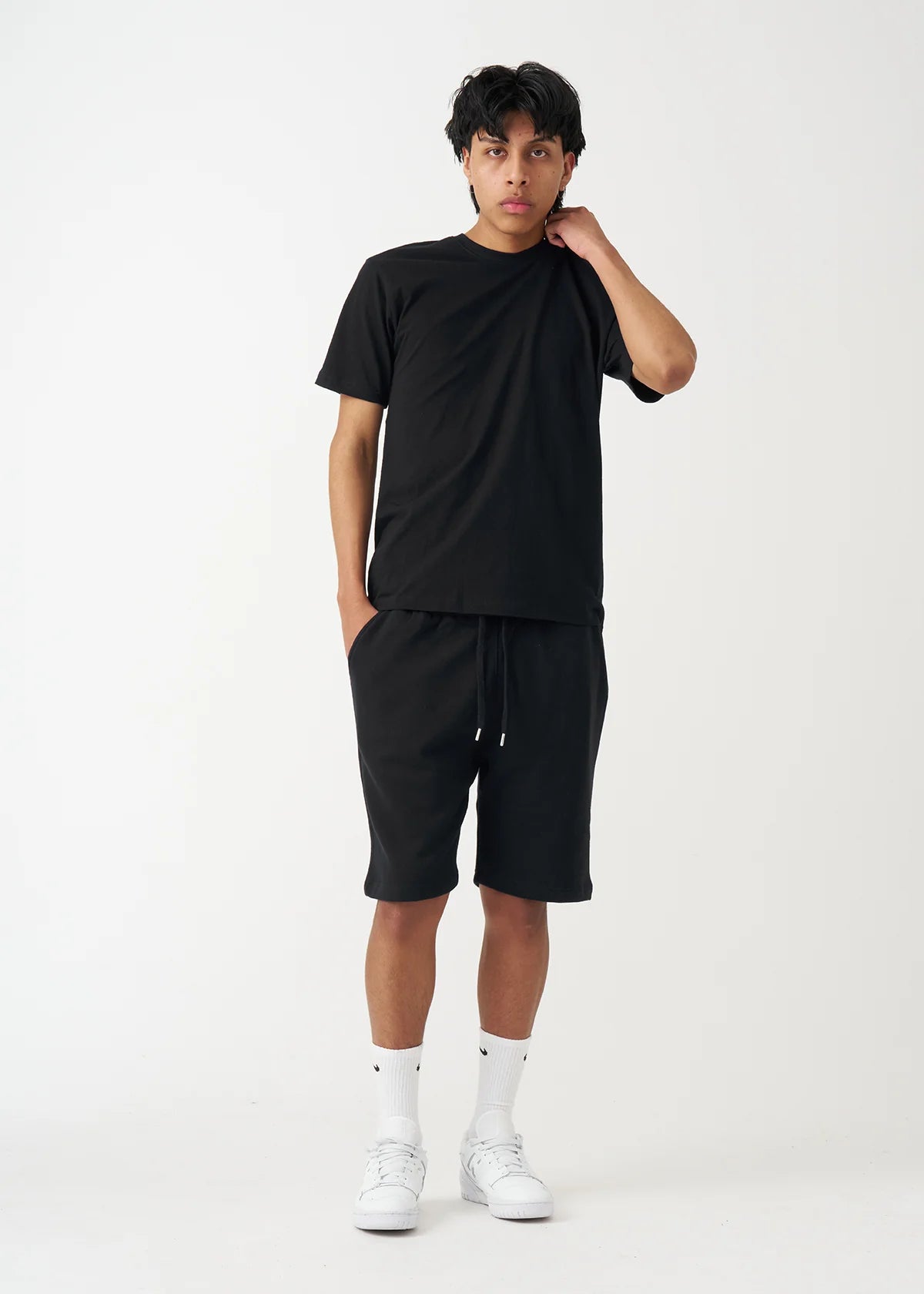Black T-Shirt and Short Set