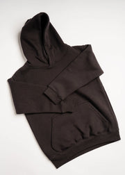 10 OZ Black Heavy Blend Fleece Kids Hoodie
