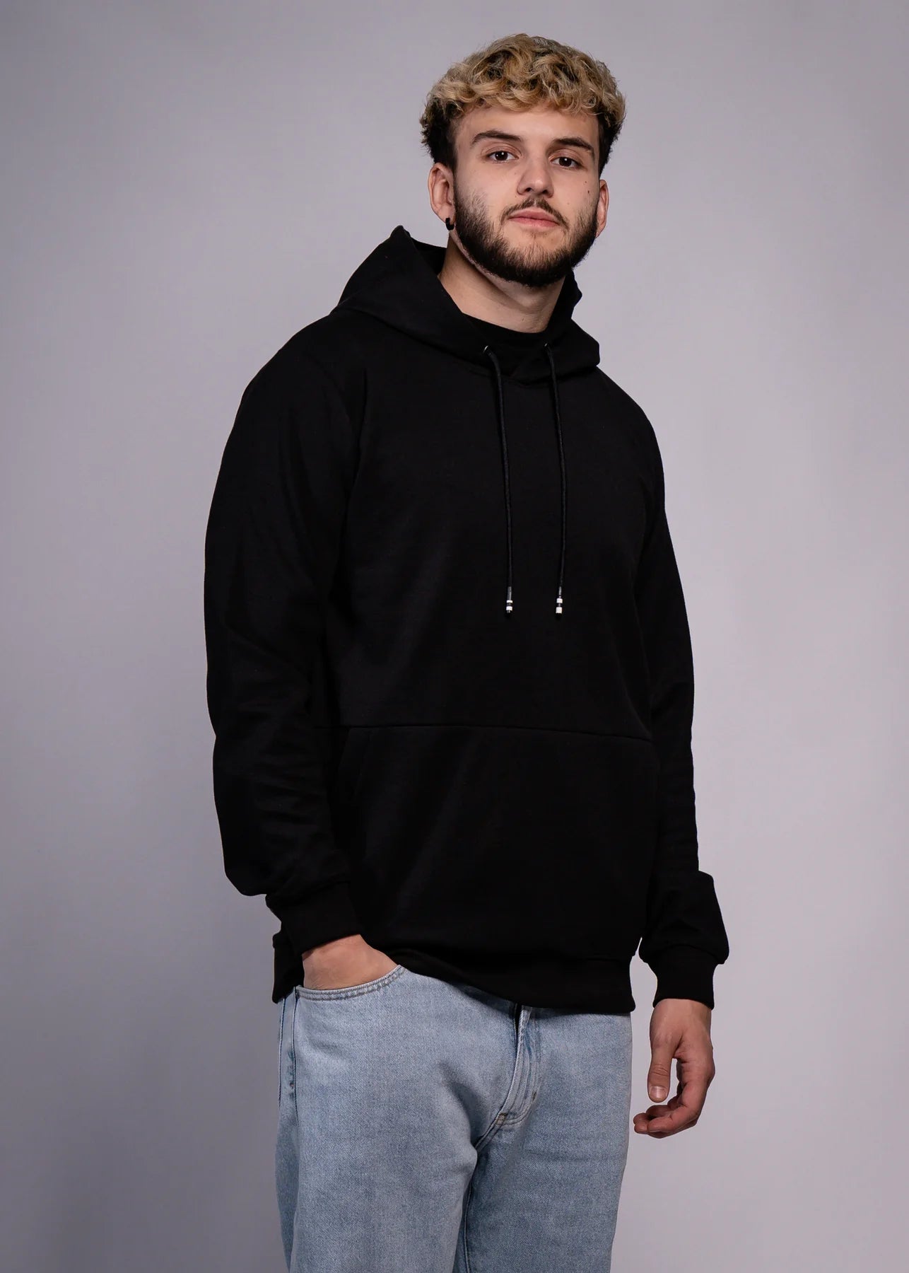Black Tech Hooded SweatShirt