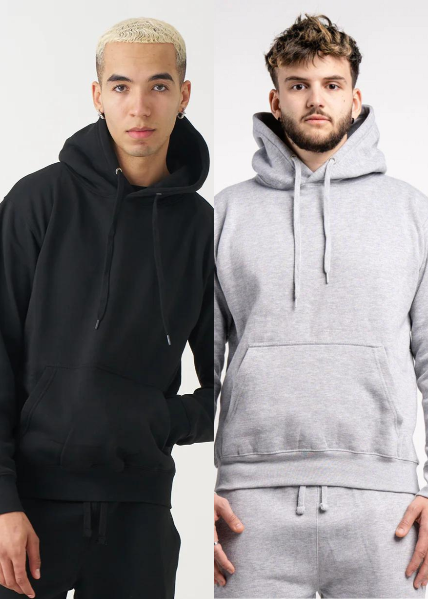 Black and Gray Heavy Blend Fleece Hoodie Bundle