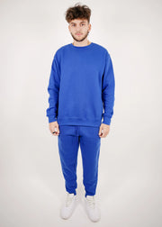 Royal Blue Tight Fleece Crew-Neck SweatSuit