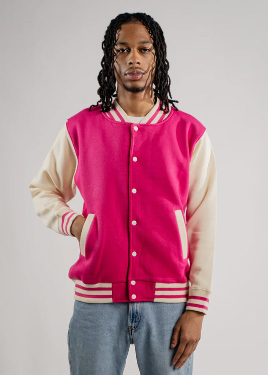 Hot Pink Varsity Heavy Blend Fleece SweatShirt
