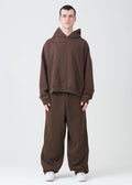 Brown 14 OZ French Terry Garment Washed Sweatsuit