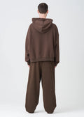 Brown 14 OZ French Terry Garment Washed Sweatsuit