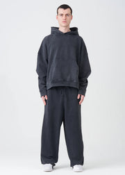 14 OZ Black French Terry Washed Sweeasuit